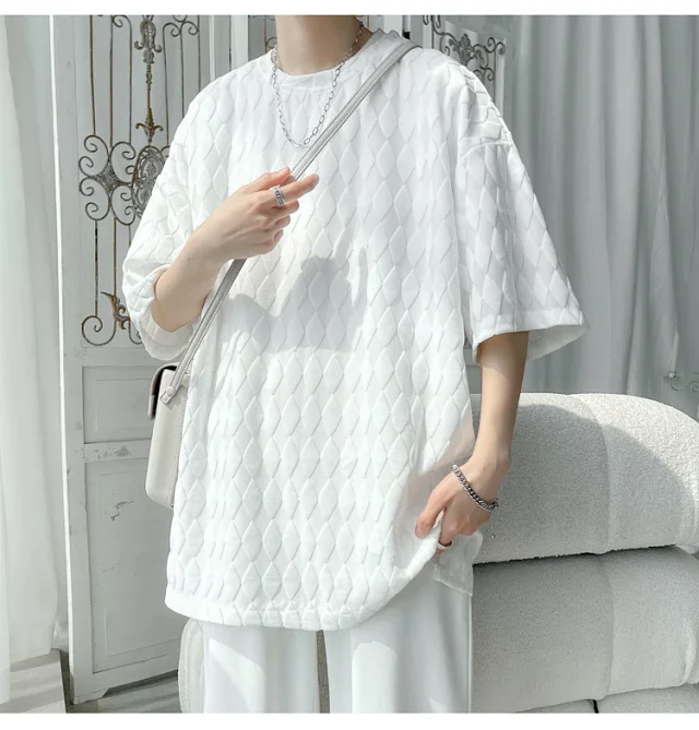 Men's Cooling Silk Jacquard Stretch Tee Detail