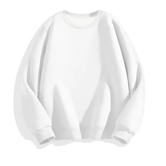 Hua Cotton Men's Casual Crew-Neck Sweatshirt Detail