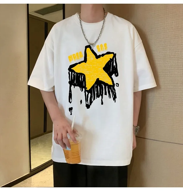 2025 American Men's Heavyweight Cotton T-Shirt Detail