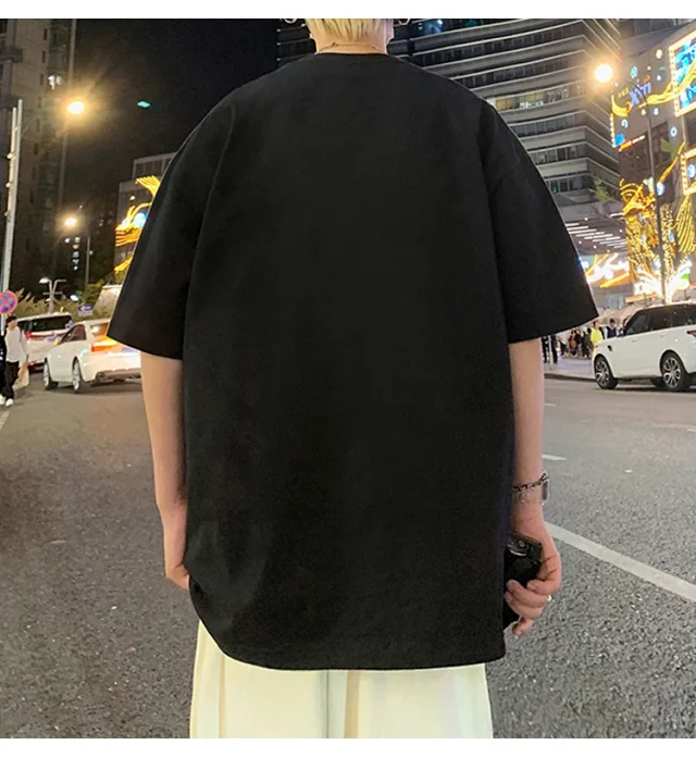 Youth Cotton Oversized Chinese Tee Detail