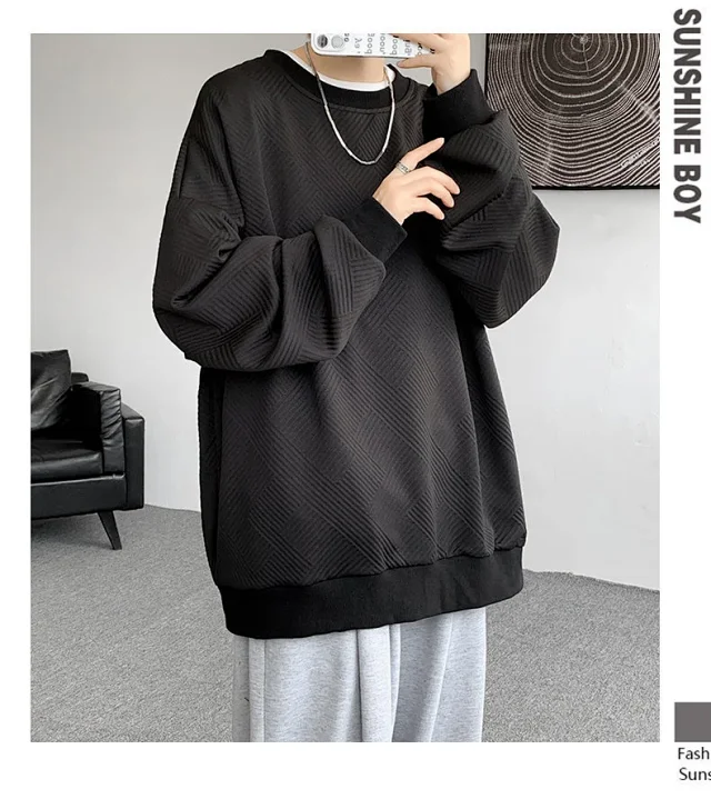 Men's Oversize Jacquard Sweatshirt Detail