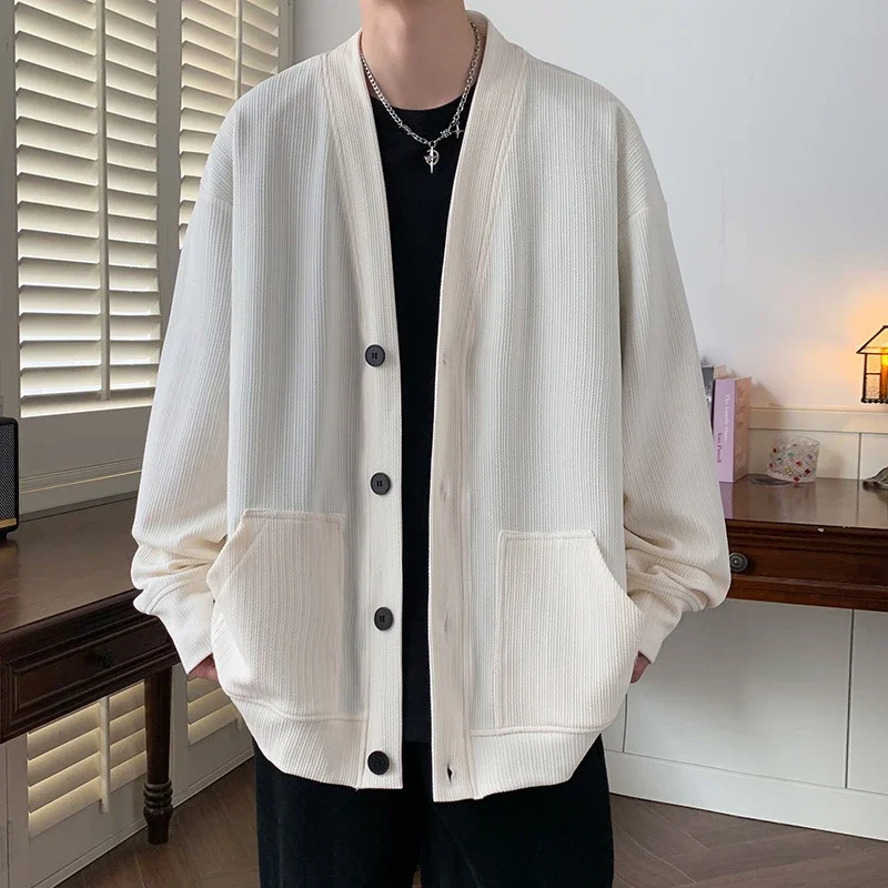 Men's Autumn Textured Old Money Cardigan
