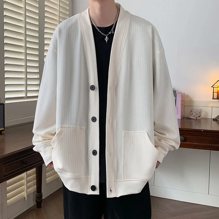 Men's Autumn Textured Old Money Cardigan