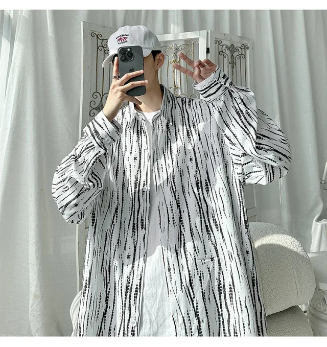 Men's Hip Hop Long Sleeve Shirt Detail