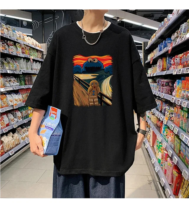 Sesame Street Men's Gingerbread Summer Tee Detail