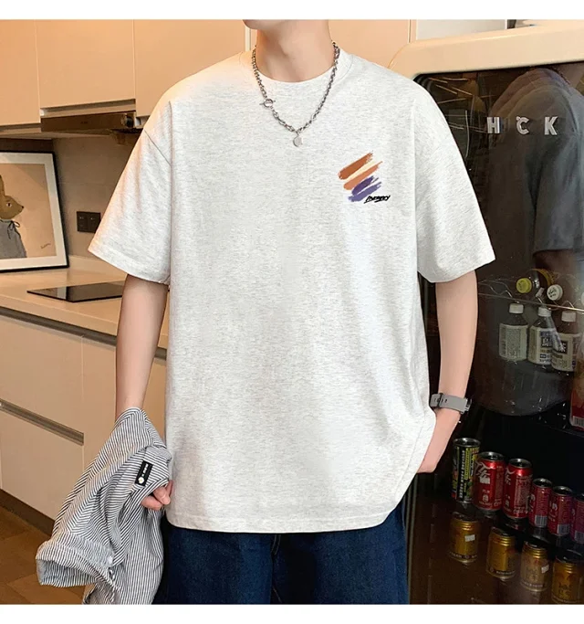 Men's Heavyweight Cotton Summer Tee Detail