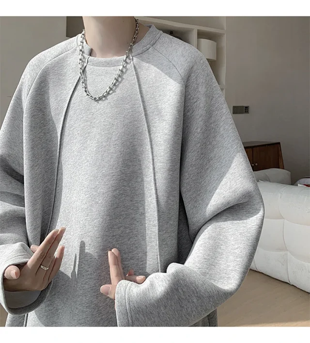 American Men's Long Sleeve Deconstructed Tee Detail