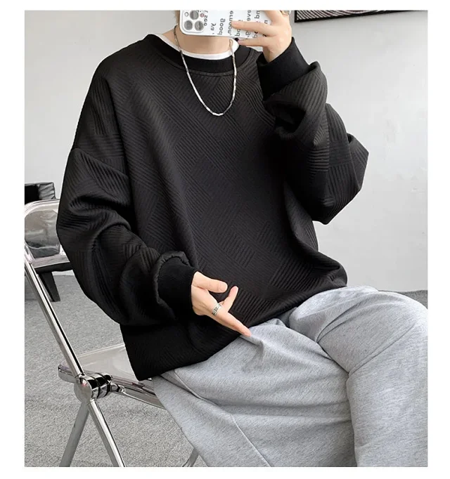Men's Oversize Jacquard Sweatshirt Detail