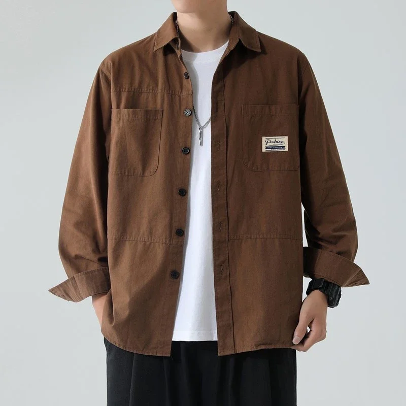 Men's Wrinkle-Free Work Shirt Loose Fit