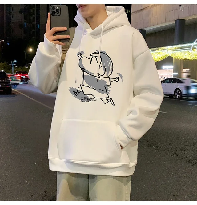 Men's Cotton Hoodie Cartoon Youth Loose Detail