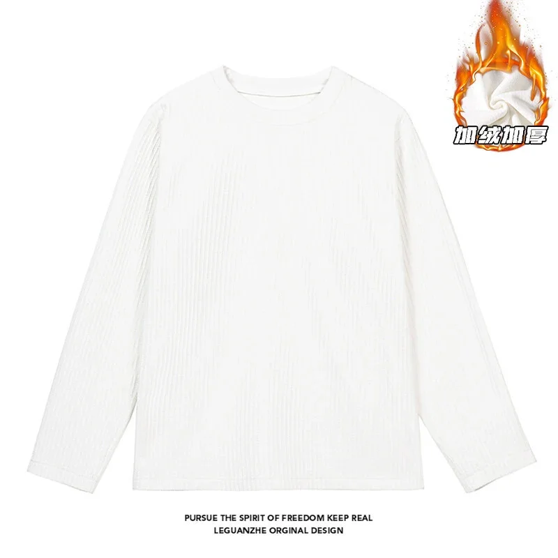 Men's Textured White Thermal Tee