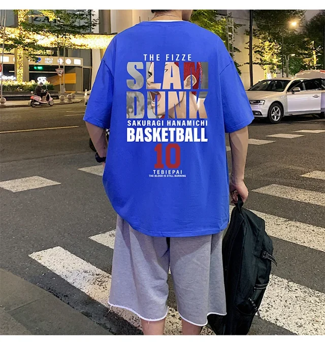 Slam Dunk Men's Cotton T-Shirt Detail