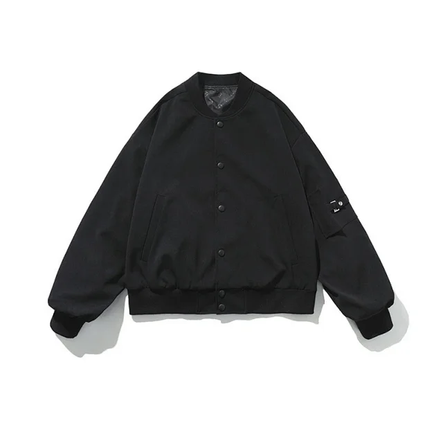 Youth Vintage Casual Bomber Jacket Detail