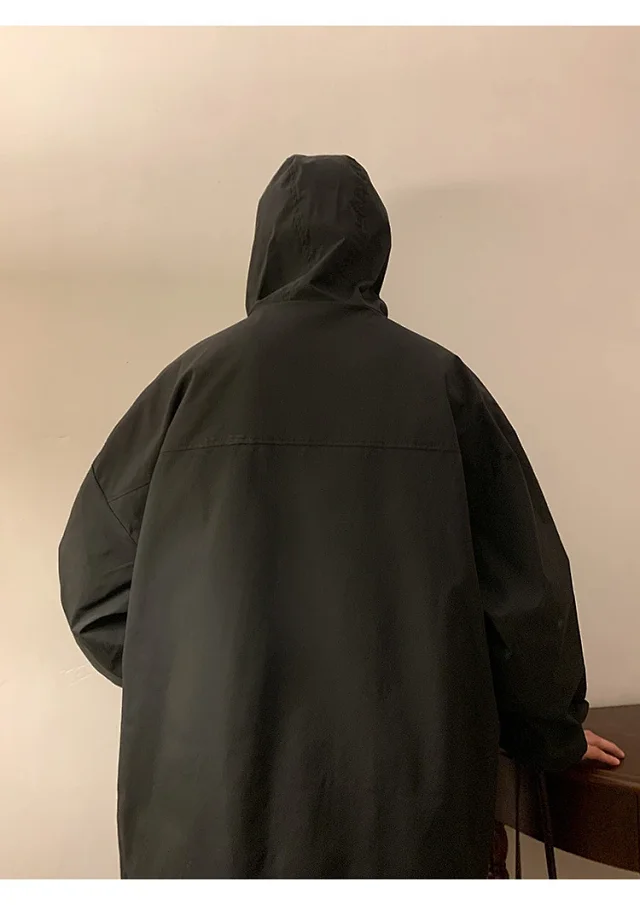 Men's & Youth Hooded Half-Zip Windbreaker Detail