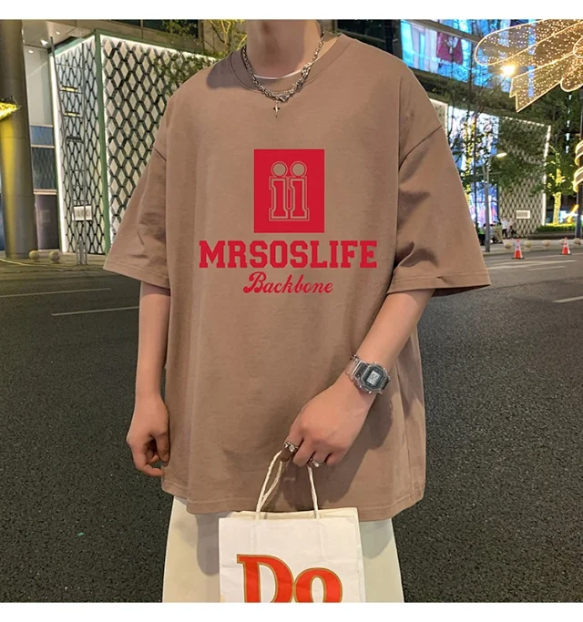 Men's Heavyweight Cotton Oversized T-Shirt Detail