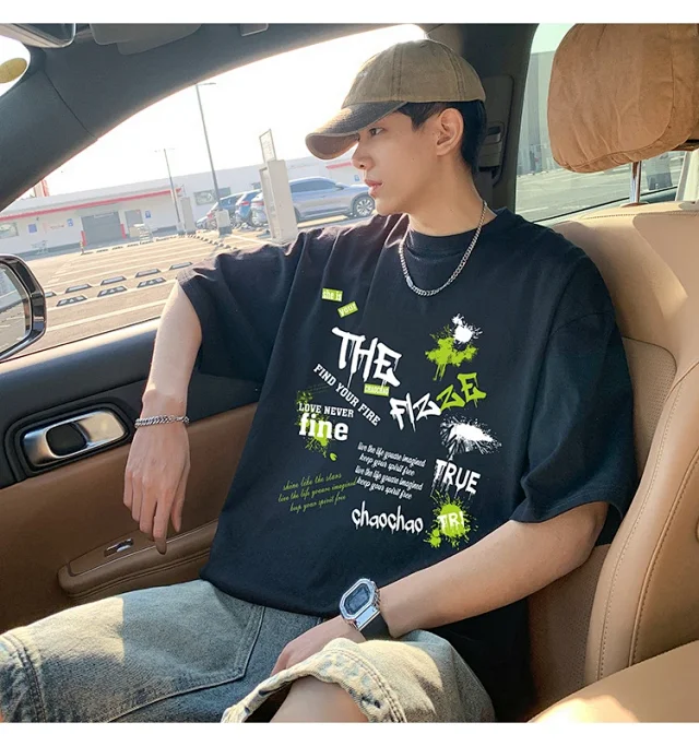 Men's Oversized Sport Cotton Tee Breathable Detail