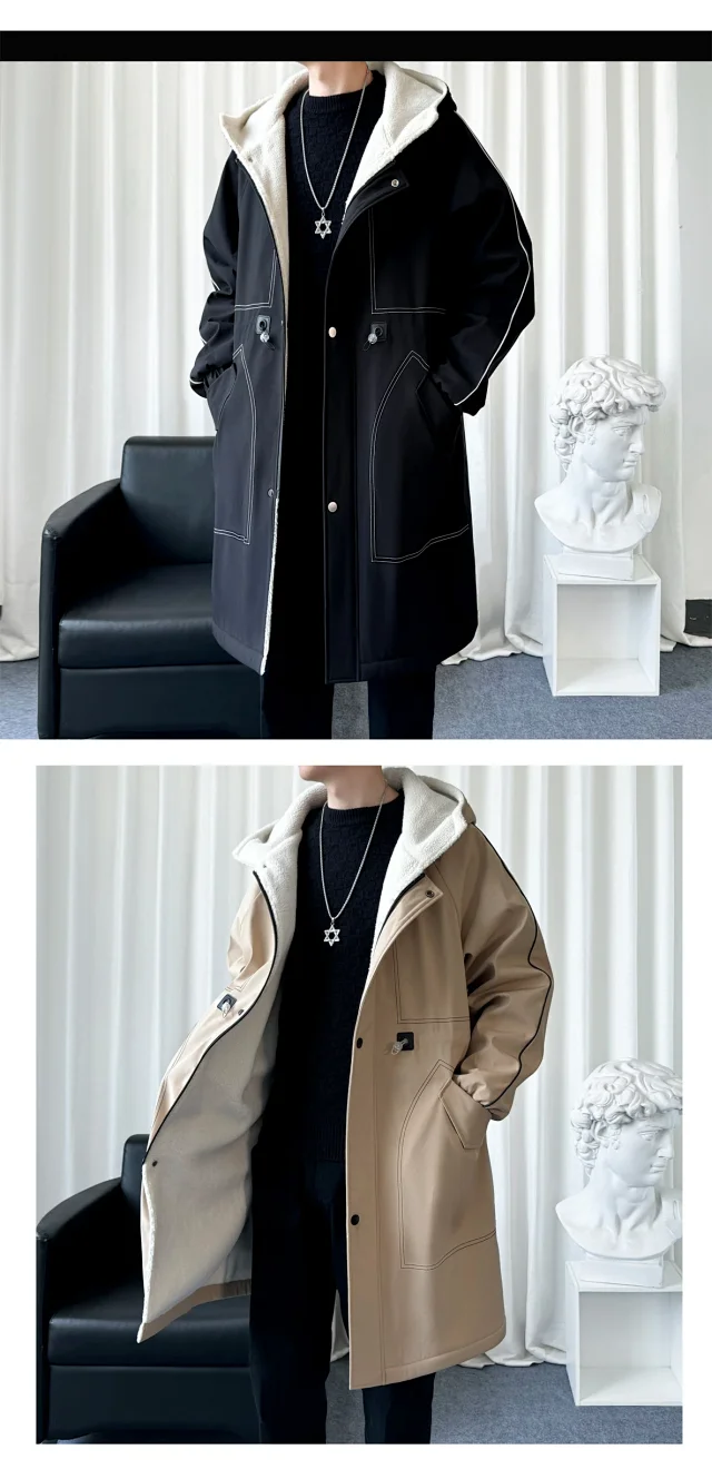 Men's Retro Workwear Hooded Trench AW24 Detail