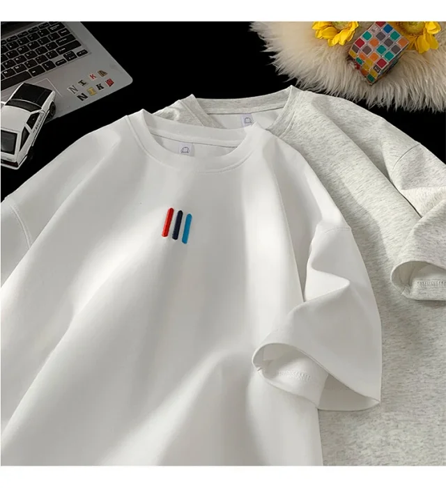 Summer 2025 Men's Heavyweight Embroidered Tee Detail