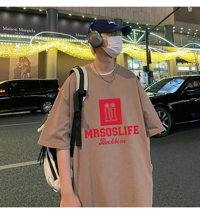 Men's Heavyweight Cotton Oversized T-Shirt Detail