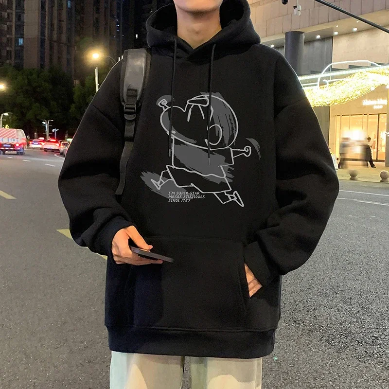 Men's Cotton Hoodie Cartoon Youth Loose