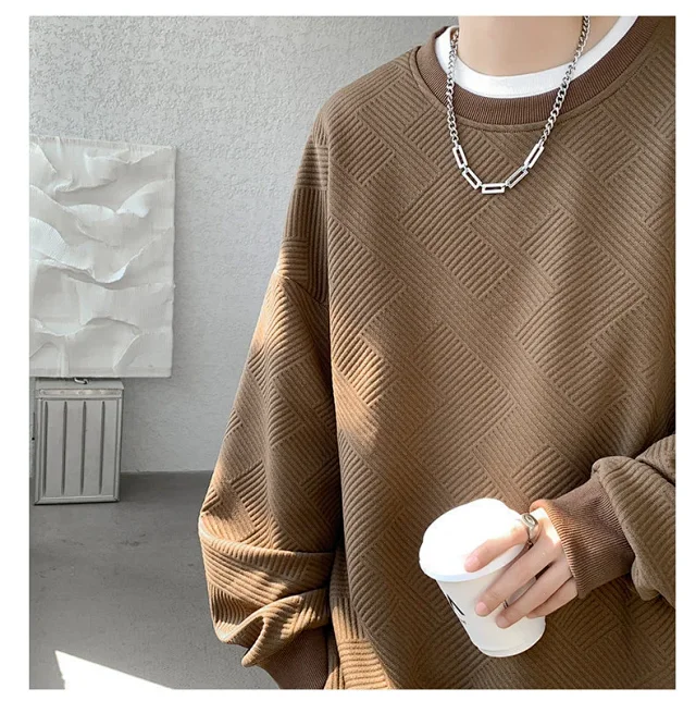 Men's Oversize Jacquard Sweatshirt Detail