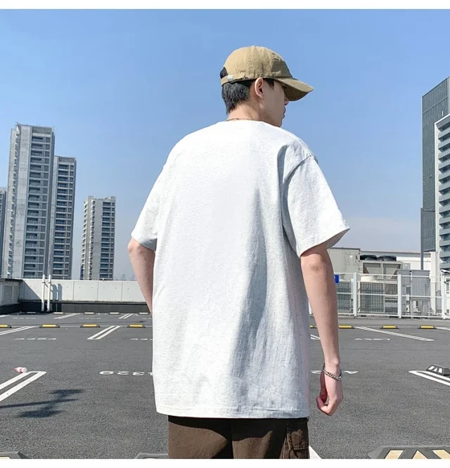 Men's Summer Trendy Oversized Cotton Tee Detail