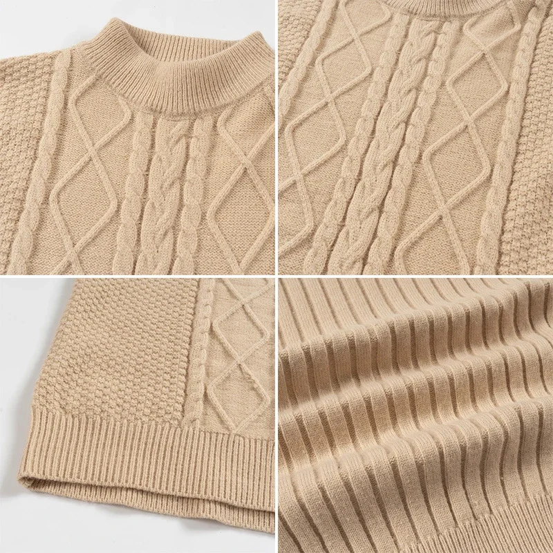 Men's Loose Fit Vintage Argyle Sweater