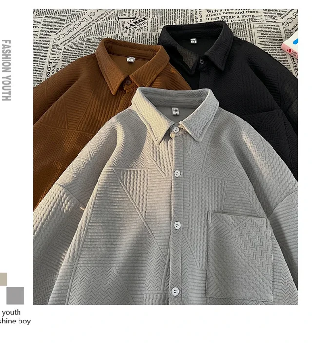 Japanese-Style Vintage Men's Corduroy Shirt Detail