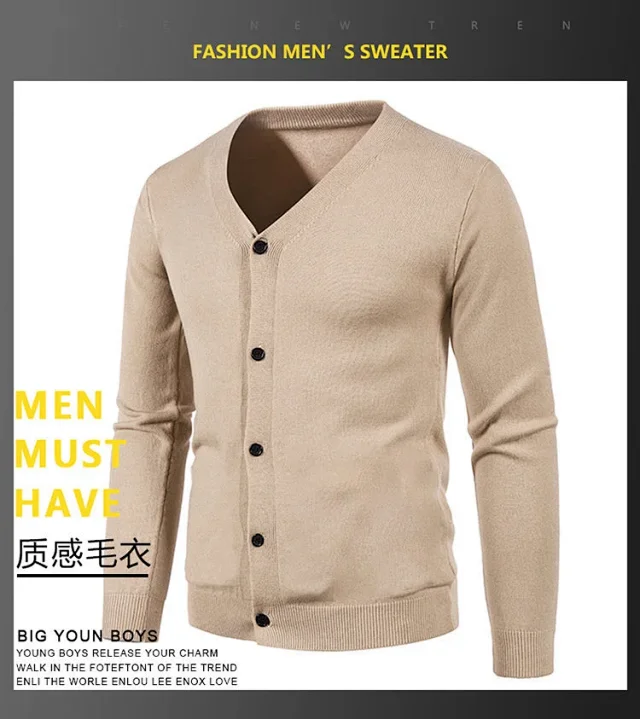 23 Fall Men's Knit Cardigan Detail