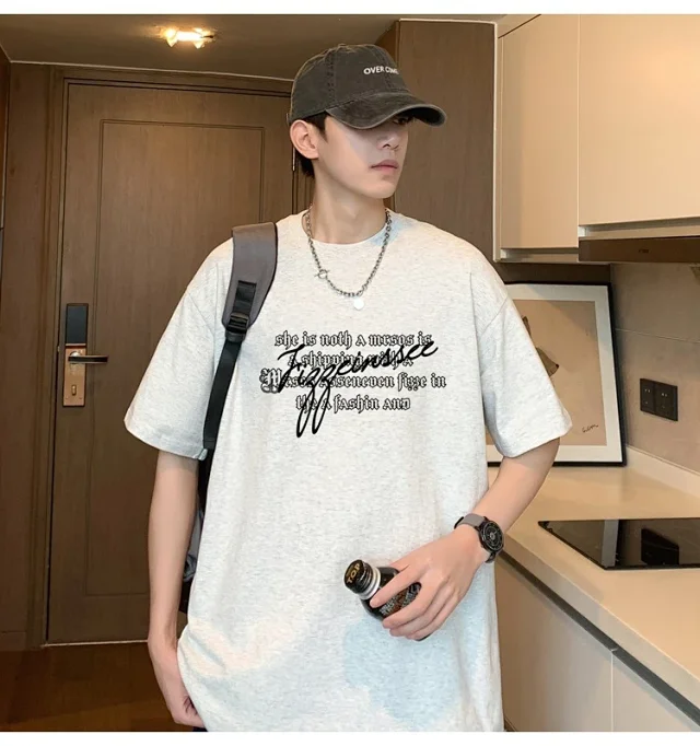 2025 Men's Summer Oversize Tee Detail