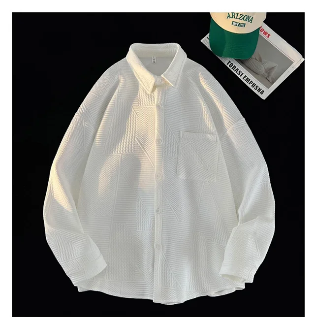 Japanese-Style Vintage Men's Corduroy Shirt Detail