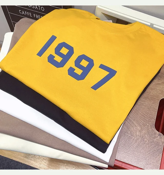 Guochao 1997 Men's HK-Retro Foam-Print Tee Detail