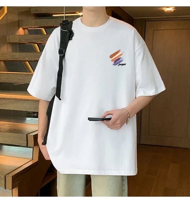 Men's Heavyweight Cotton Summer Tee Detail