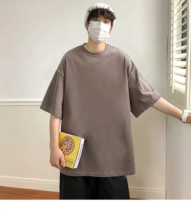 Men's Heavyweight Cotton Summer T-Shirt Two-Pack Detail
