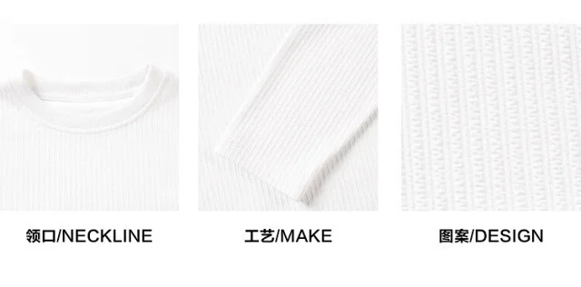 Men's Textured White Thermal Tee Detail