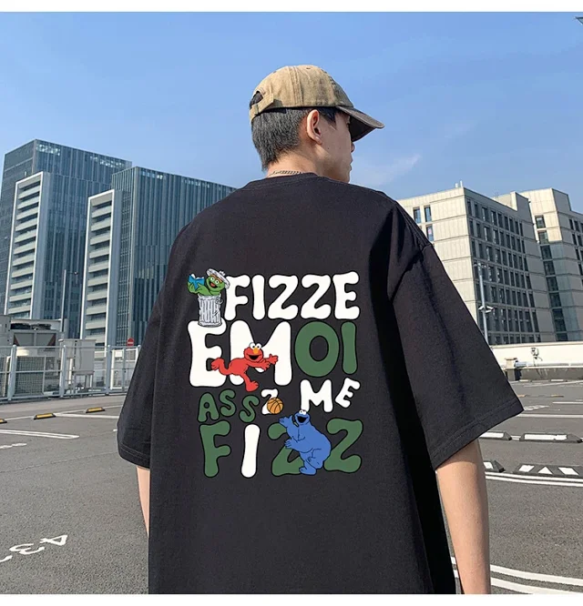 Men's Heavyweight Cotton Loose Fit Tee Detail