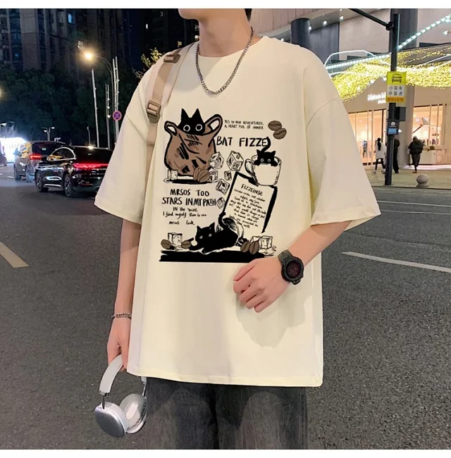 Men's Heavyweight Cotton Cartoon Youth Tee Detail