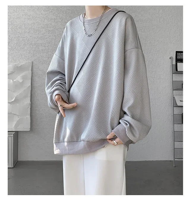 Men's Oversize Jacquard Sweatshirt Detail