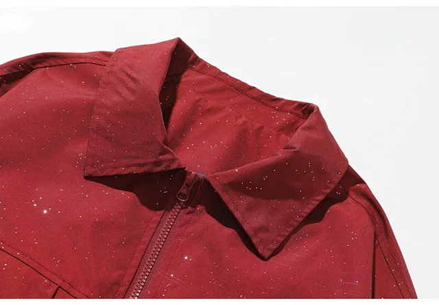 Starry Sky Men's Flight Jacket Detail