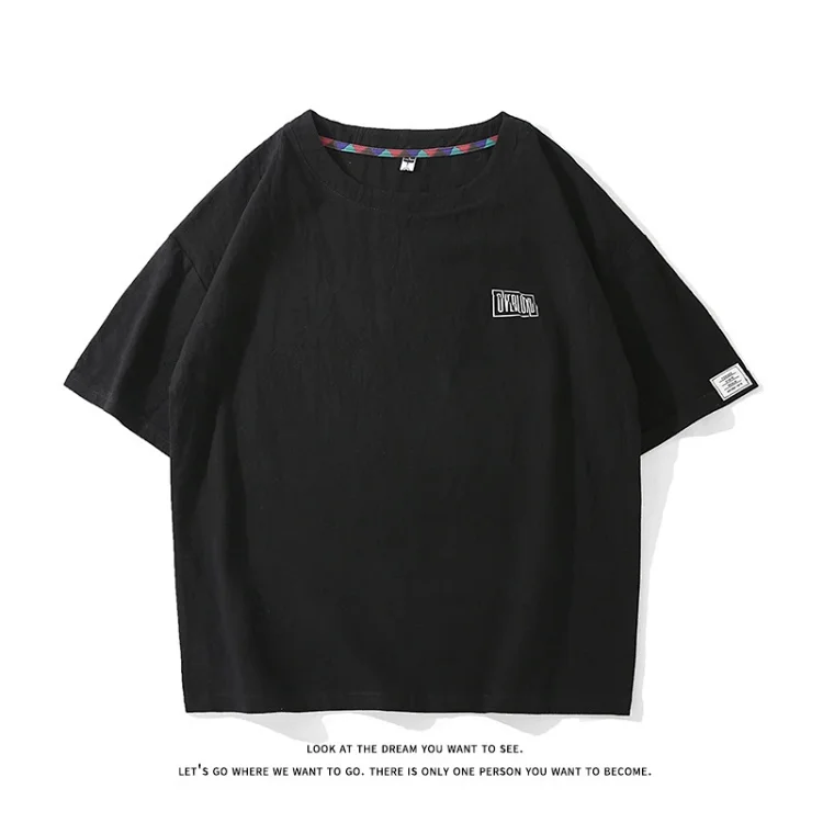 Men's Japanese Style Cotton Linen Tee