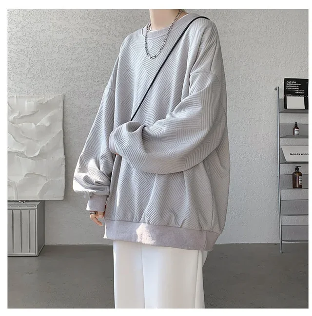Men's Oversize Jacquard Sweatshirt Detail
