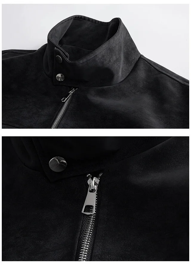 2025 Spring Men's PU Leather Jacket Detail