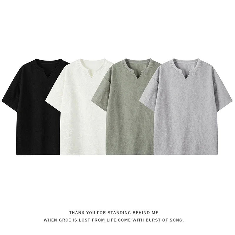 CleanFit Men's Plus Size Quick-Dry V-Neck