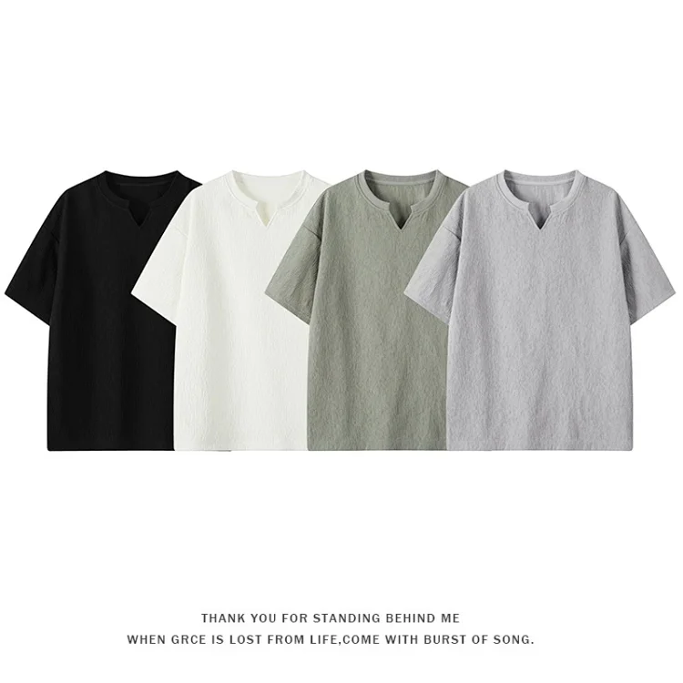 CleanFit Men's Plus Size Quick-Dry V-Neck