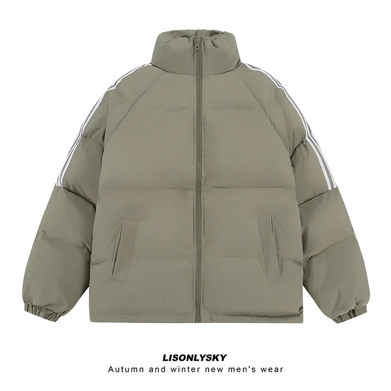 Youth Winter Waterproof Striped Puffer Jacket