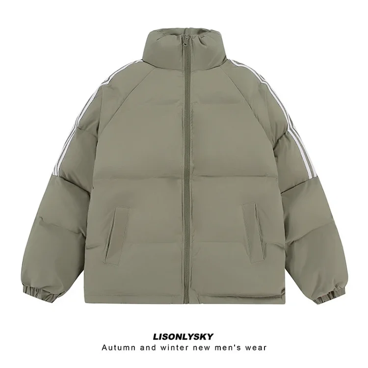 Youth Winter Waterproof Striped Puffer Jacket