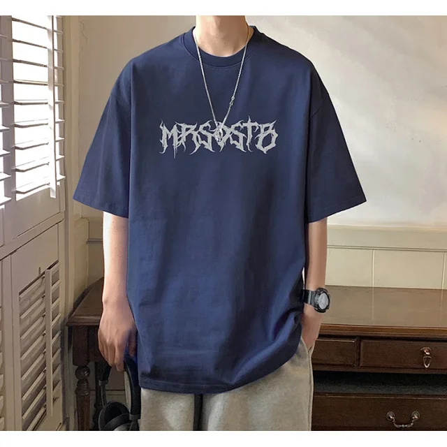 Oversized Retro Heavyweight Cotton Men's Tee Detail