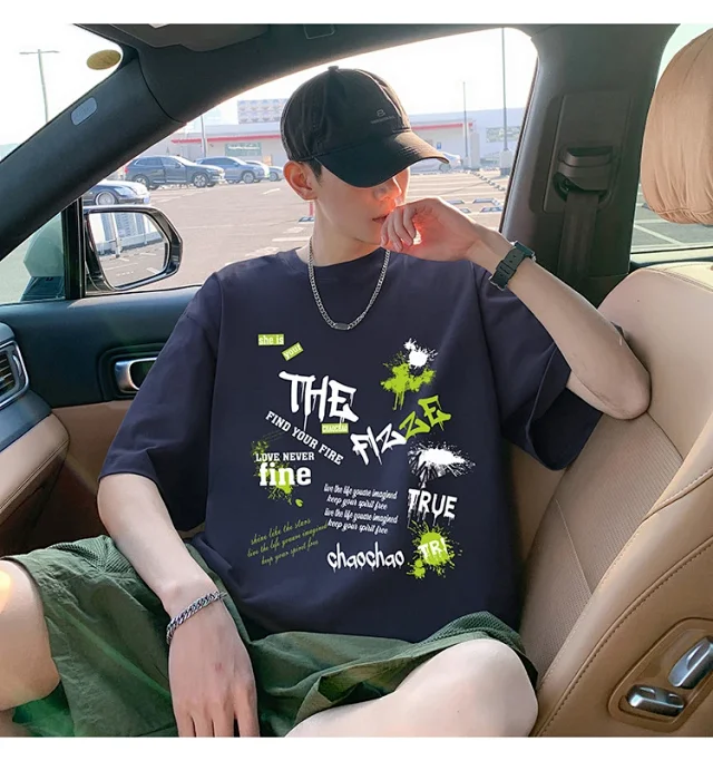 Men's Oversized Sport Cotton Tee Breathable Detail