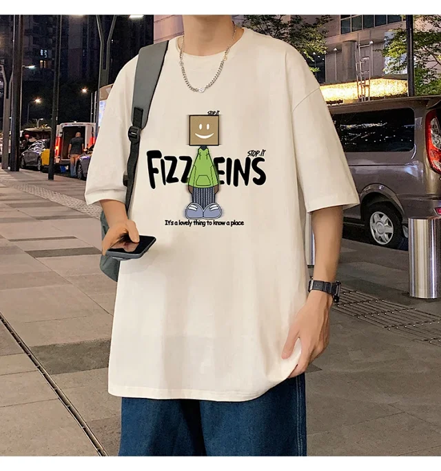 Men's Summer Casual Cotton Short-Sleeve Tee Detail