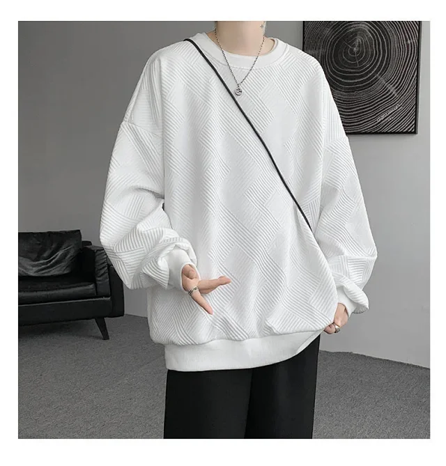 Men's Oversize Jacquard Sweatshirt Detail